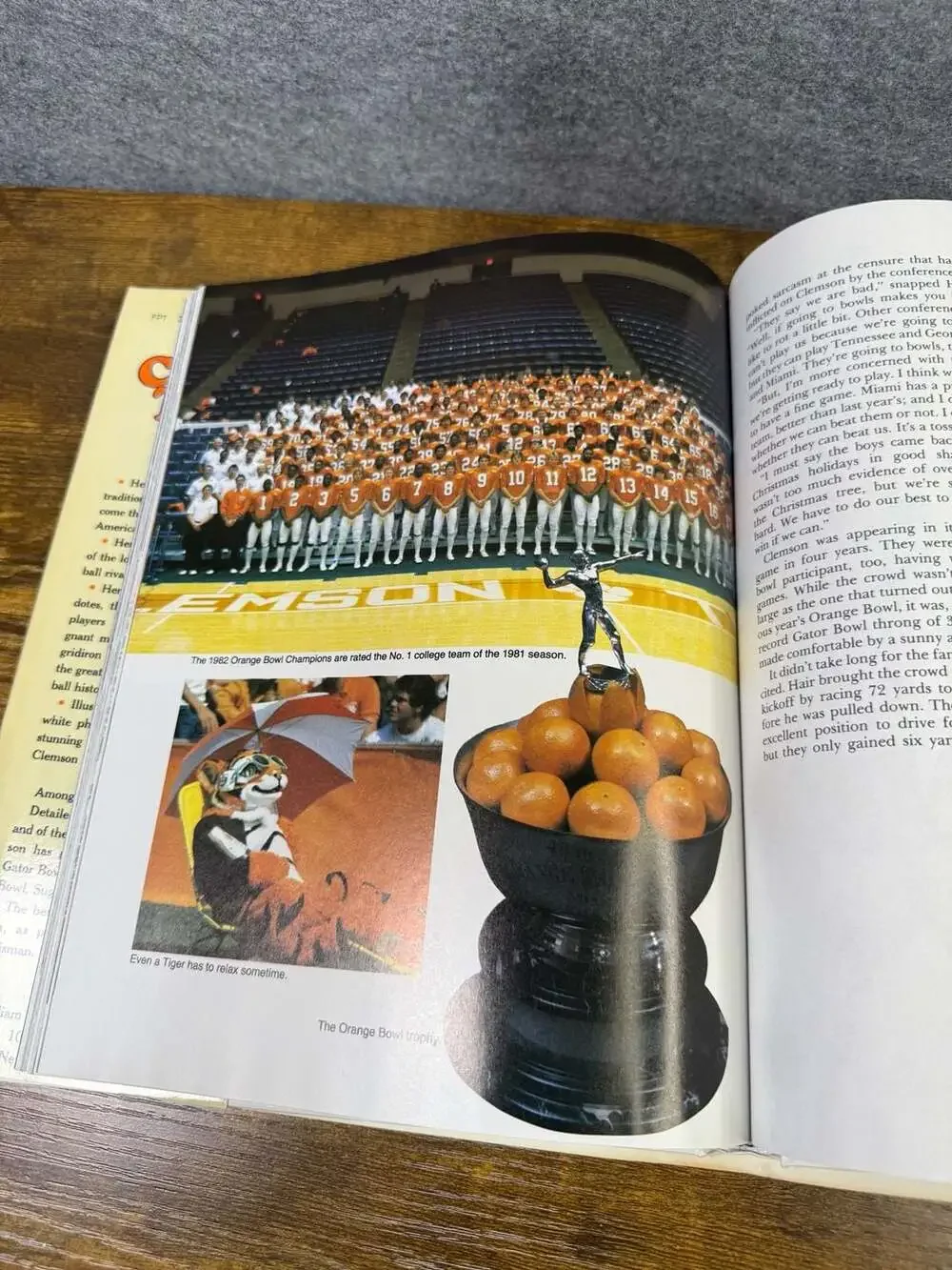 The Clemson Tigers: From 1896 to Glory by Lou Sahadi (1983 Hardcover Book)